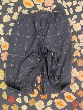 Albion Fit Navy Checkered Pants